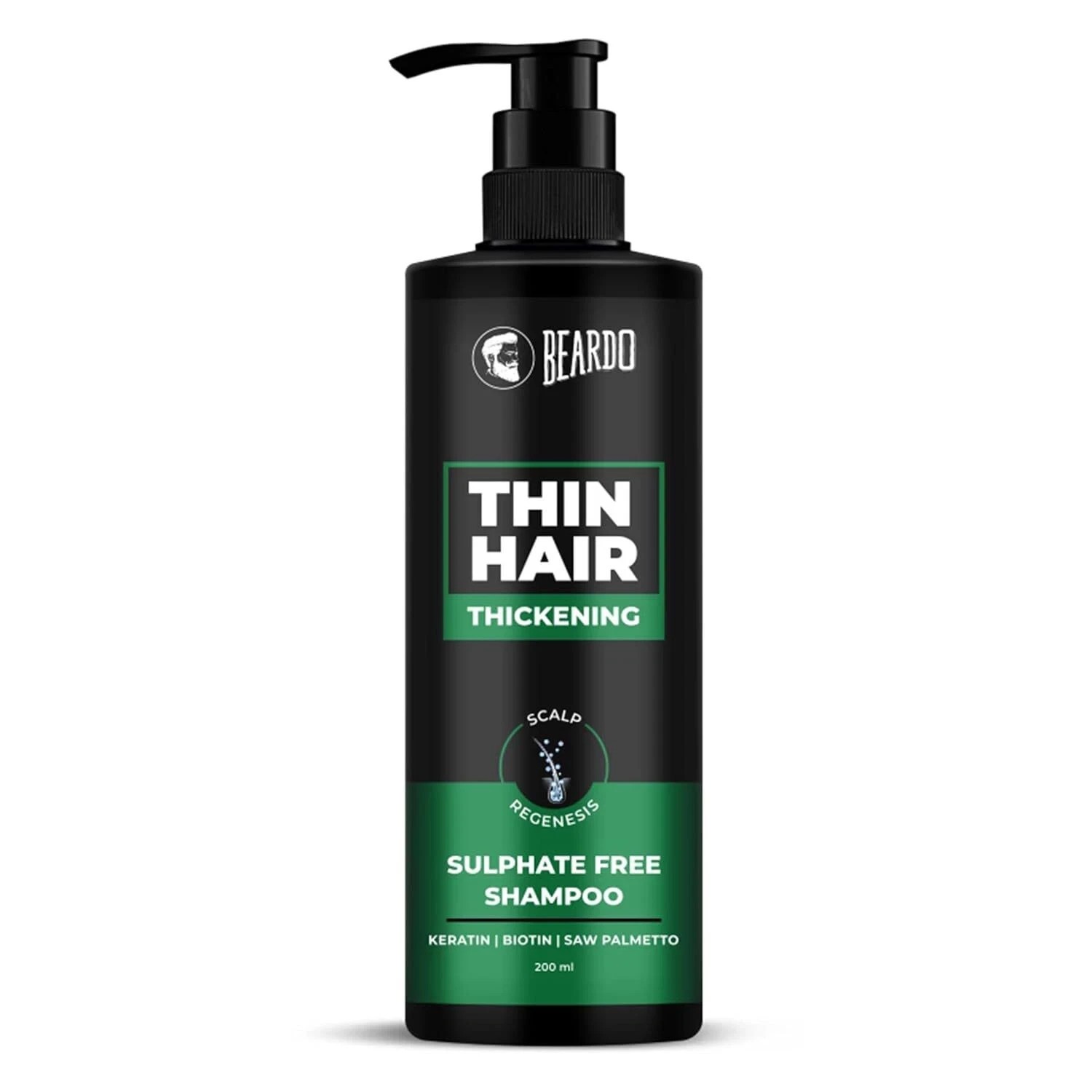 BEARDO Hair Loss Vegan Thickening Shampoo 200 Hair Loss Treatment Men and Women