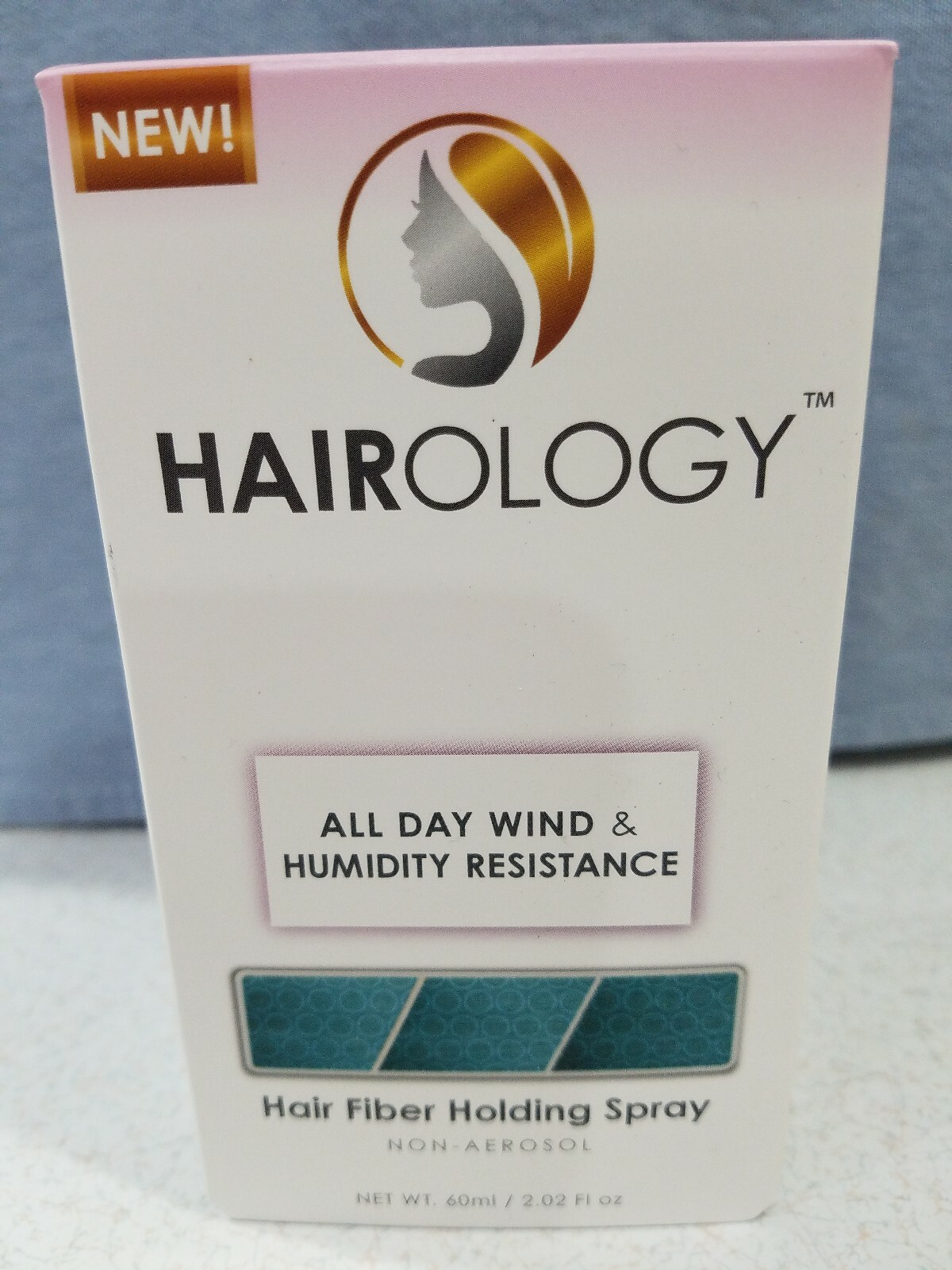Hairology Hair Fiber Holding Spray Non-Aerosol 60 ml All Day Wind & Humidity NIB