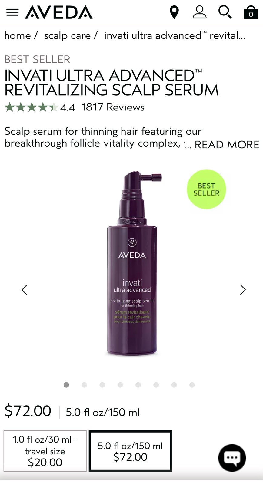 2x AVEDA INVATI Advanced Scalp Revitalizer, Full Size 5oz/150mL, NIB