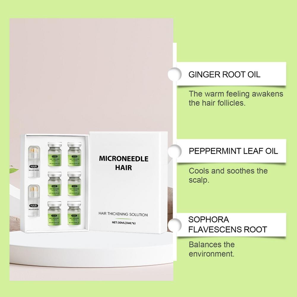 Microneedle Hair Solution Hair Roller Serum – Hair Thickening Care 30ml