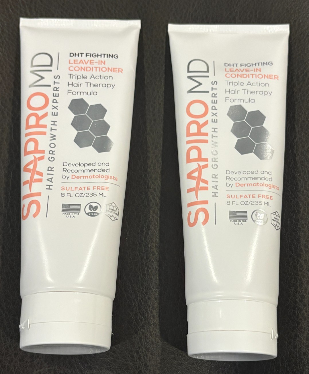 Lot 2 SHAPIRO MD DHT Triple Action LEAVE IN CONDITIONER 8oz. Hair Growth NEW