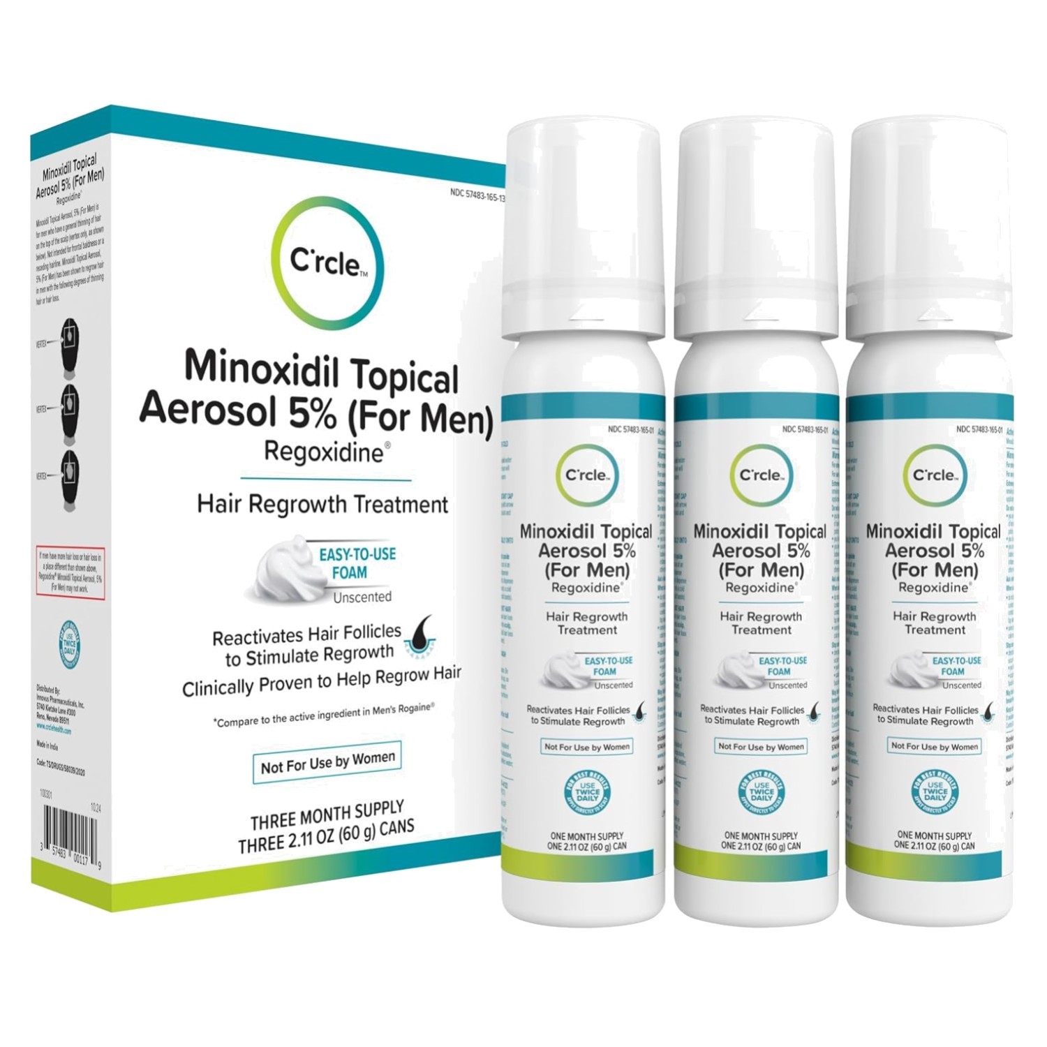 C rcle 5% Minoxidil Foam – Vertex Hair Loss Solution