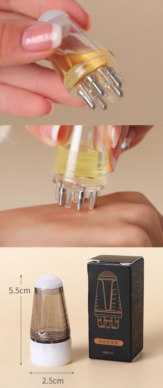 Portable Scalp Applicator Comb Mini Massager for Hair Growth Anti Hair Loss Care