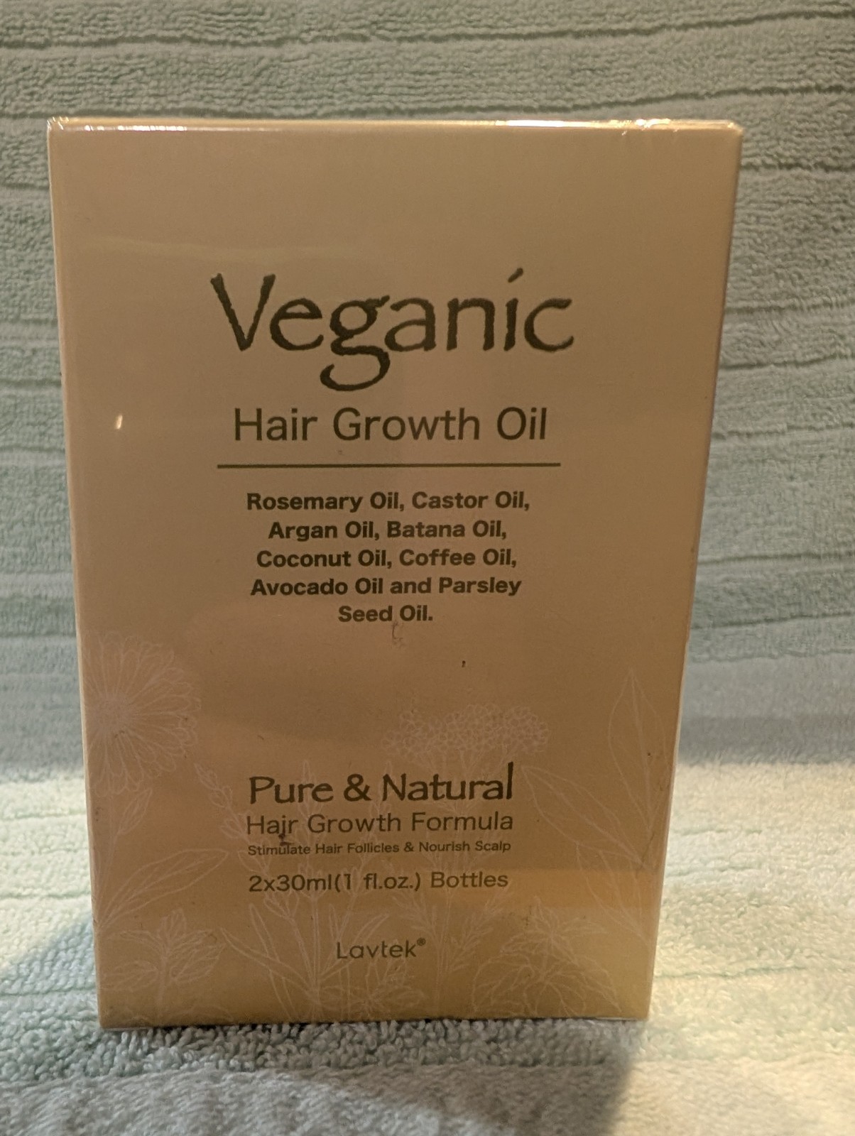 2 Pack Veganic Hair Growth Oil Vegan Formula Treatment Pure & Natural NEW