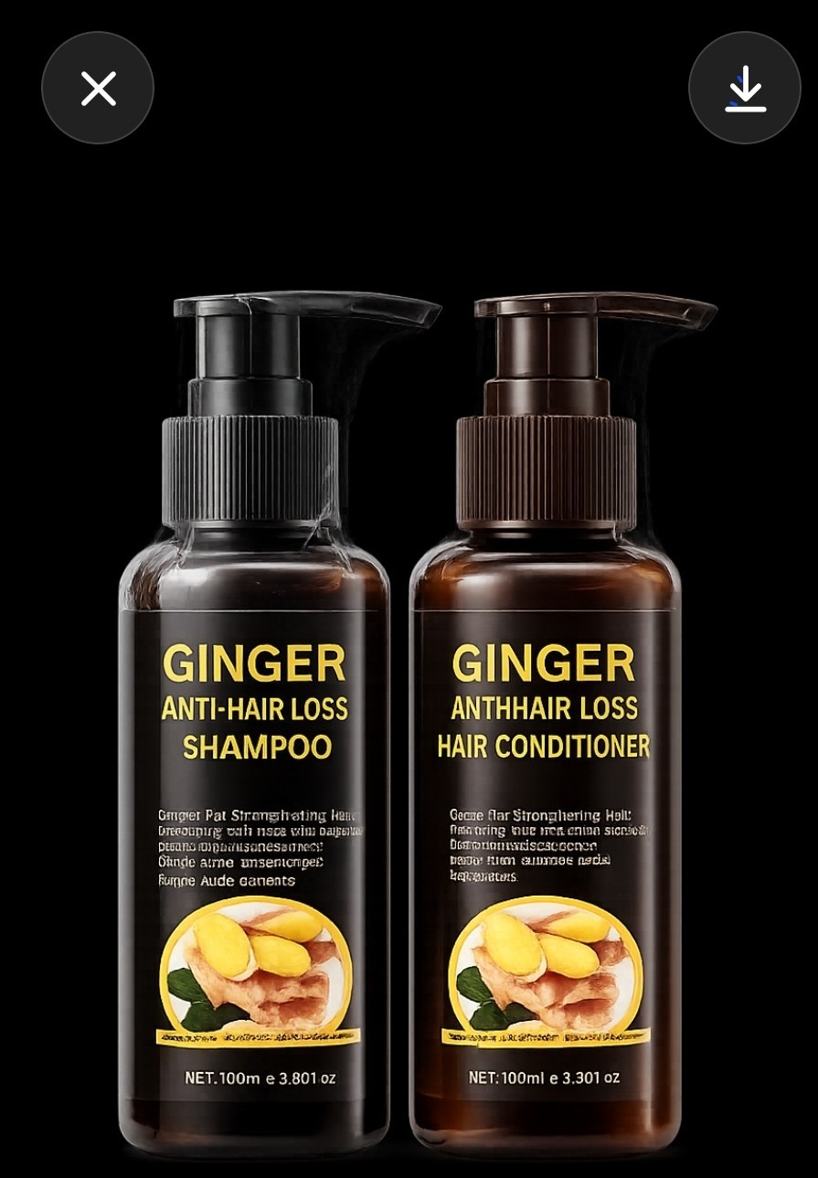 Ginger Anti-Hair Loss Shampoo & Conditioner setr 100ML each Hair Growth Care