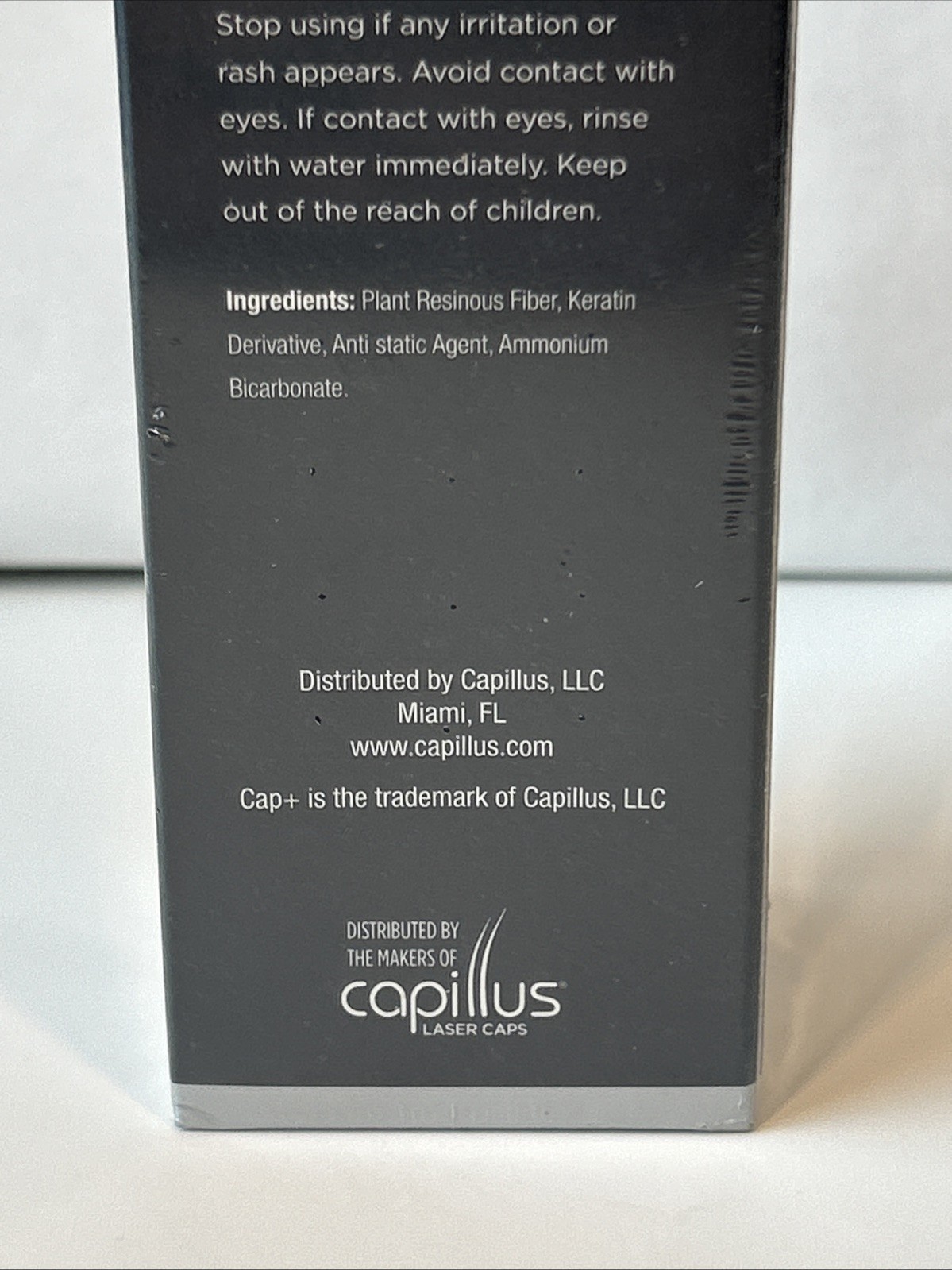 Capillus Cap+ Keratin Hair Fibers For Thinning Areas Instant Coverage Dark Brown