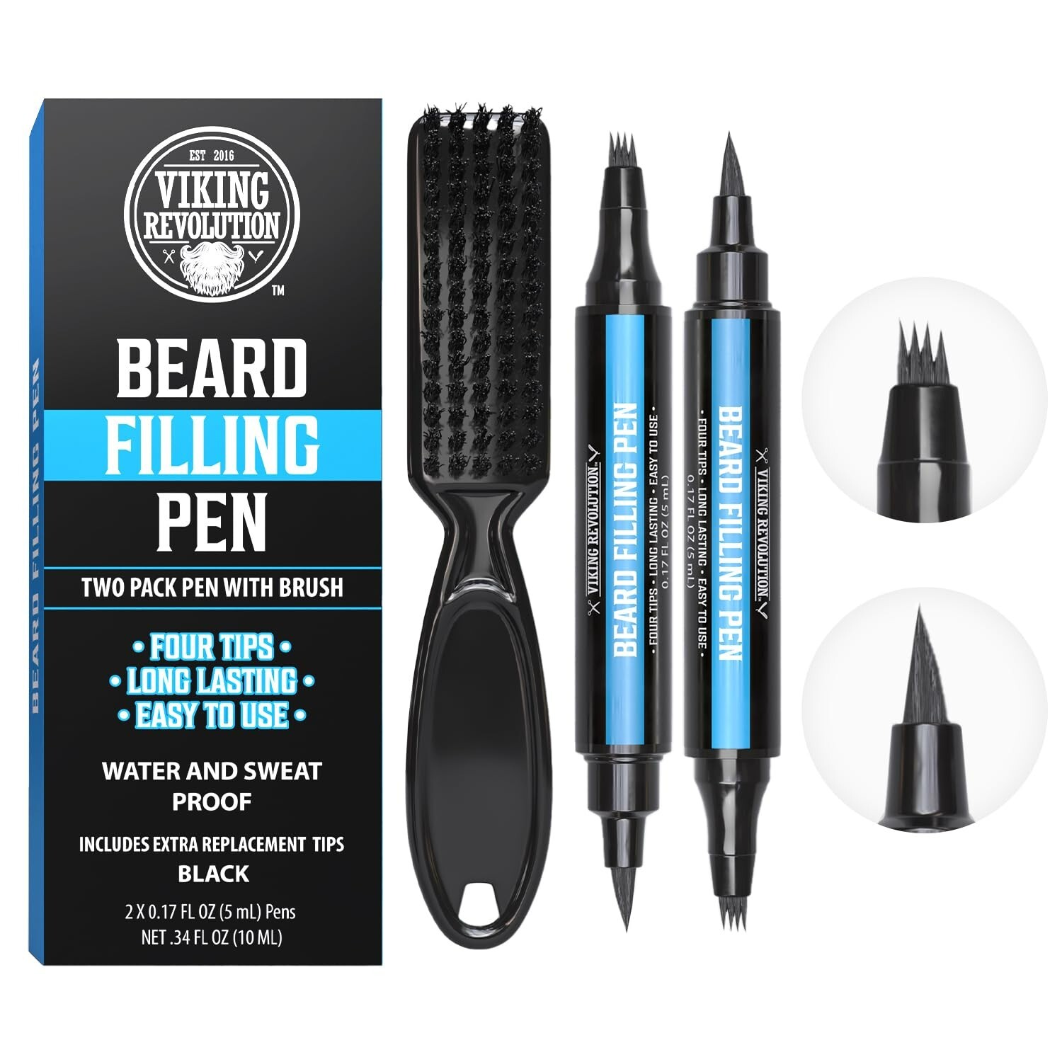 “2x Pacinos Beard Pencil Filler Water Proof Long Lasting Coverage Moustache Bear