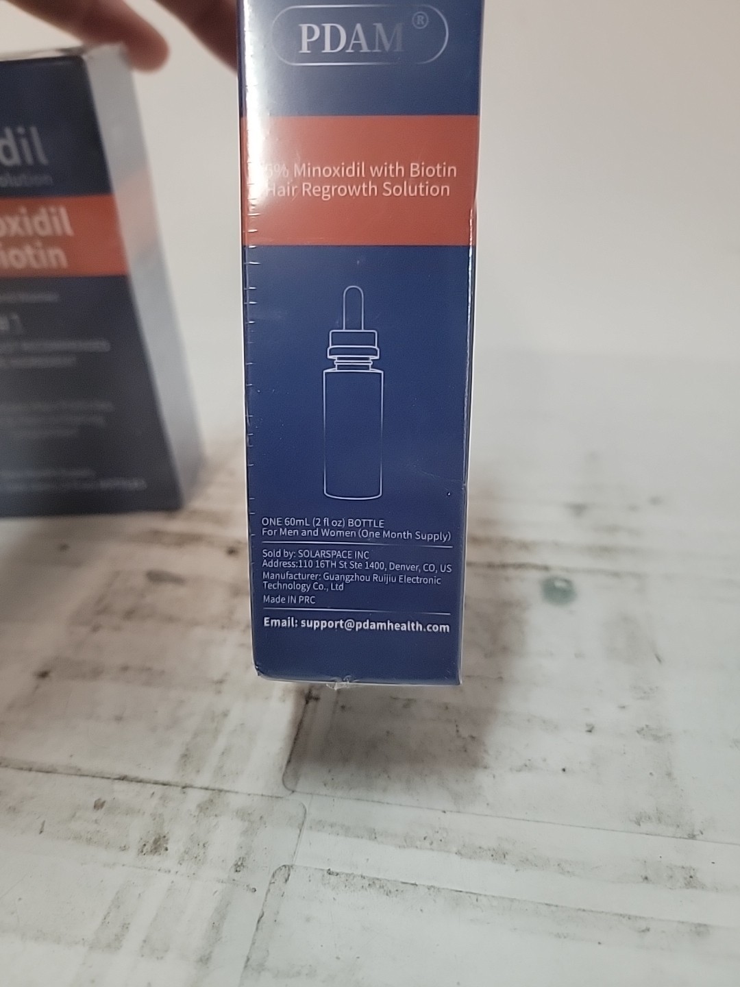 2x PDAM 5% Minoxidil Biotin Hair Growth Two Month Supply 2FL Oz Exp 7/10/2026