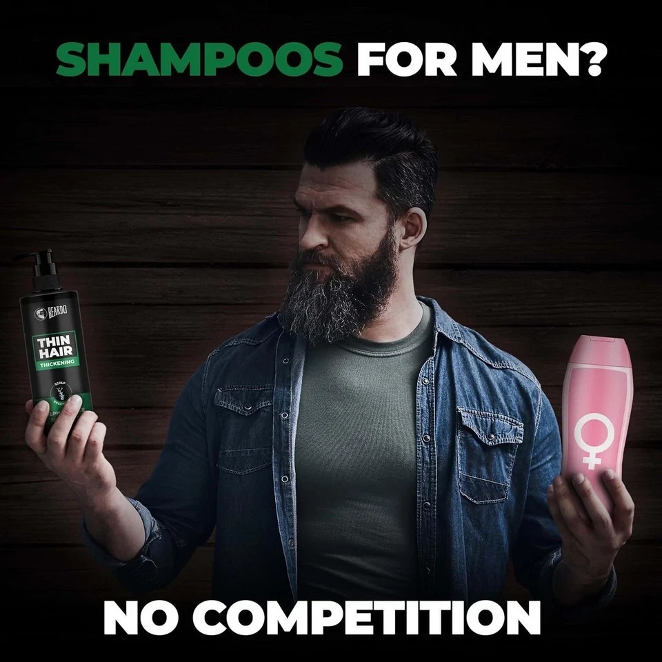 BEARDO Hair Loss Vegan Thickening Shampoo 200 Hair Loss Treatment Men and Women