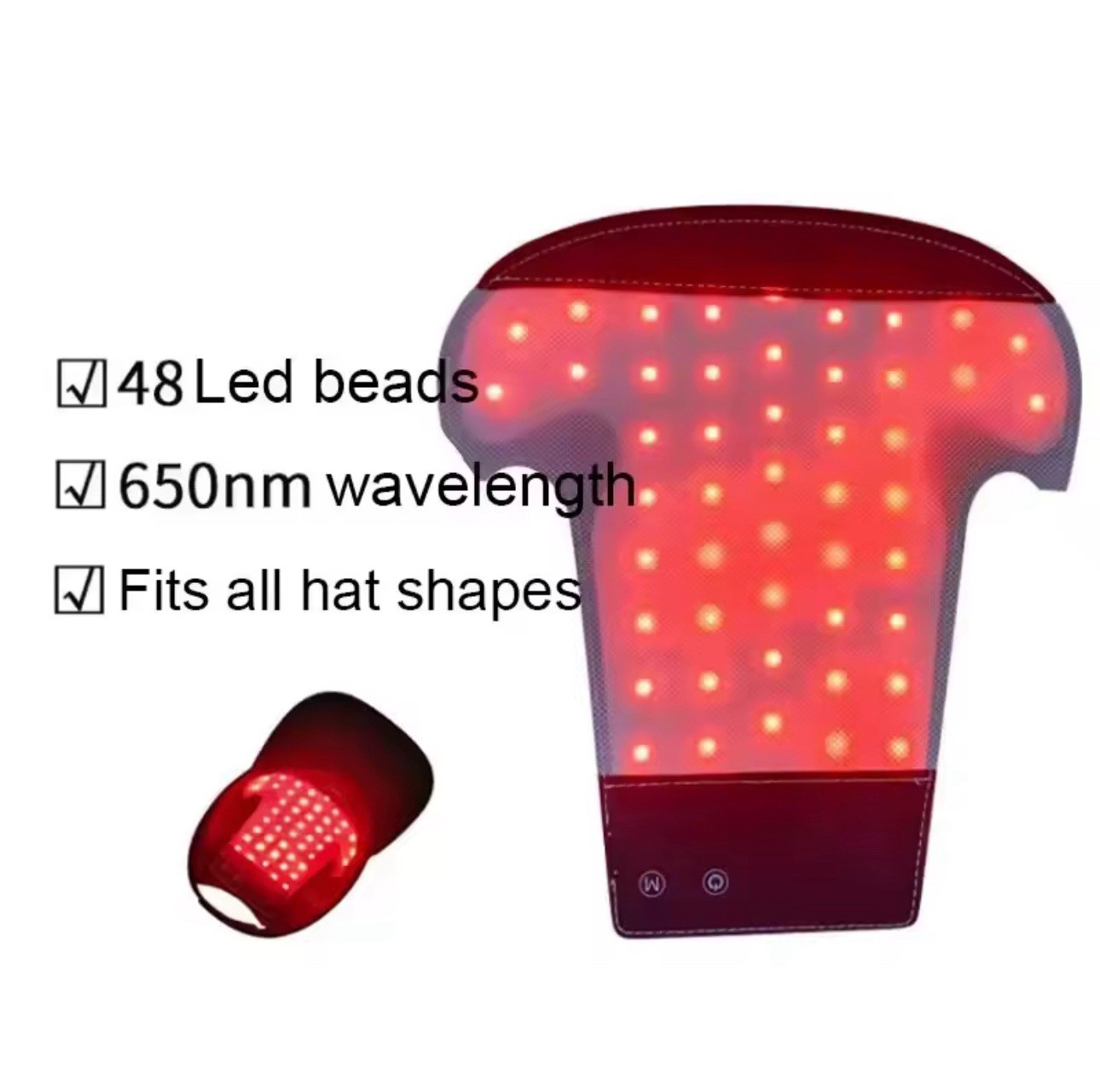 Red Light Therapy Hat LED Hair Care Cap Scalp Light Treatment Device
