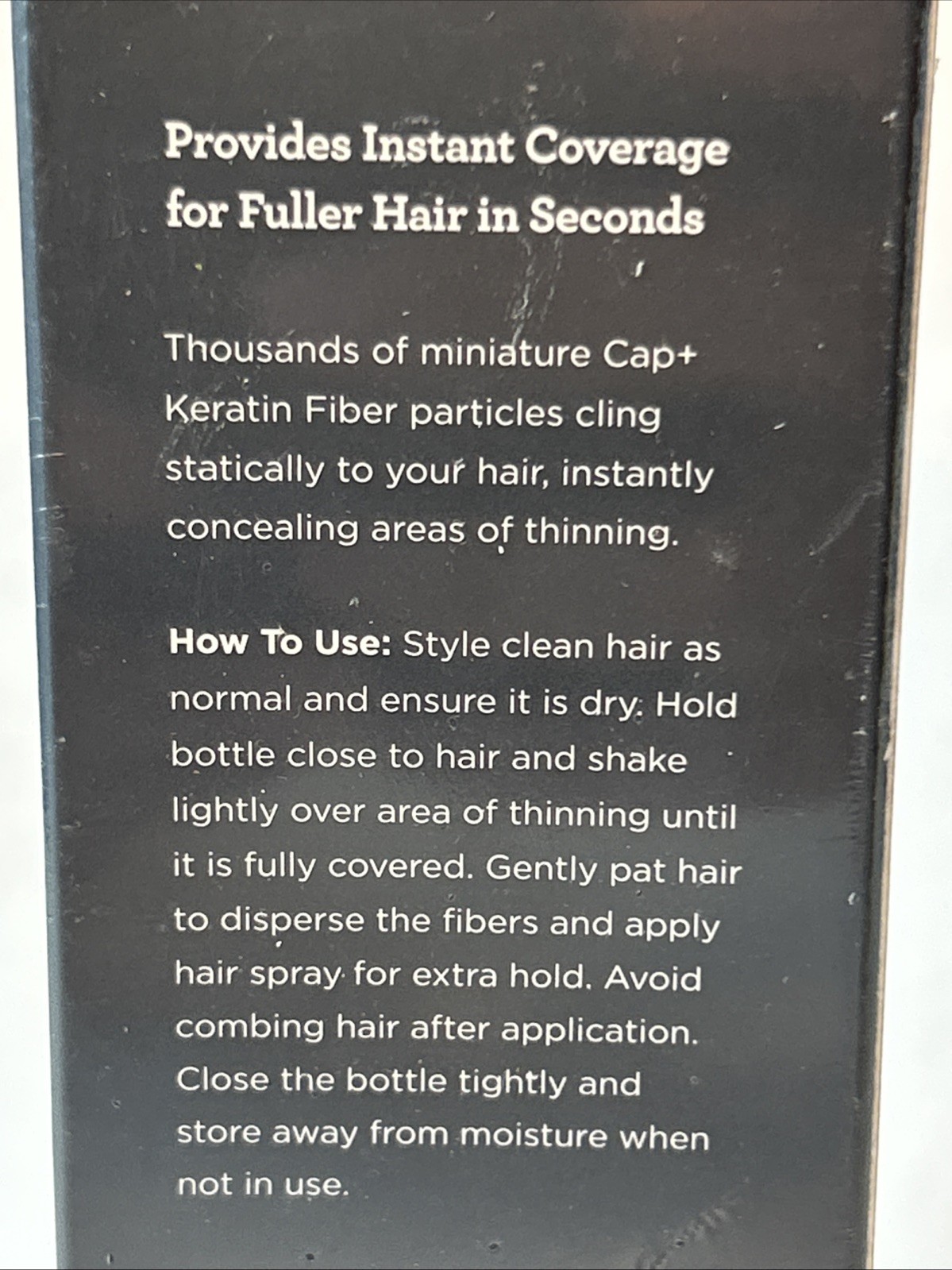Capillus Cap+ Keratin Hair Fibers For Thinning Areas Instant Coverage Dark Brown